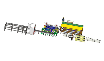 盤(pán)扣腳手架自動(dòng)上下料切割割孔焊接生產(chǎn)線機(jī)器人碼垛